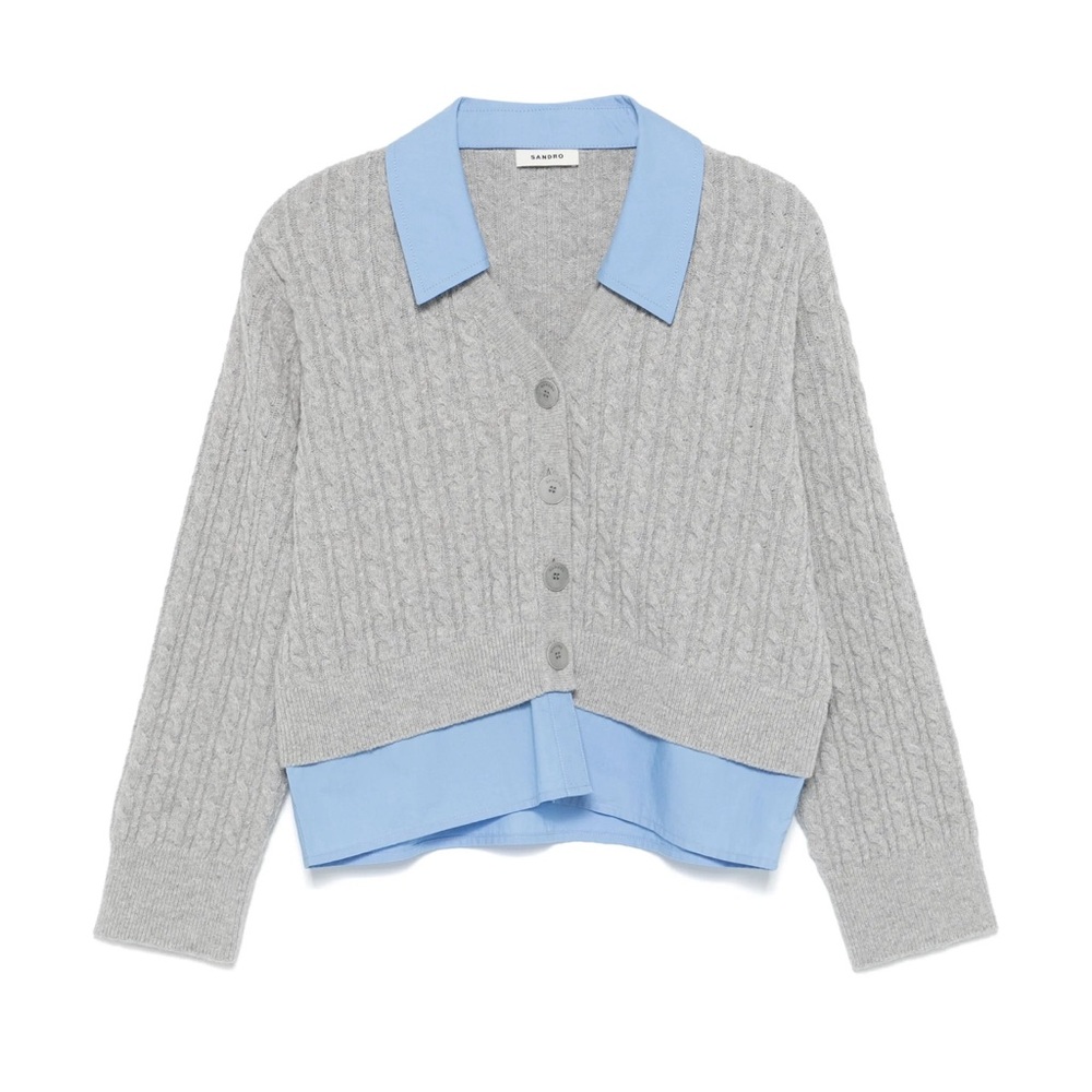 Sandro layered cardigan